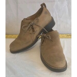 Ariat Womens Wicklow 59426 Tan Leather side lace up shoe Size 6B Western Hardtoe